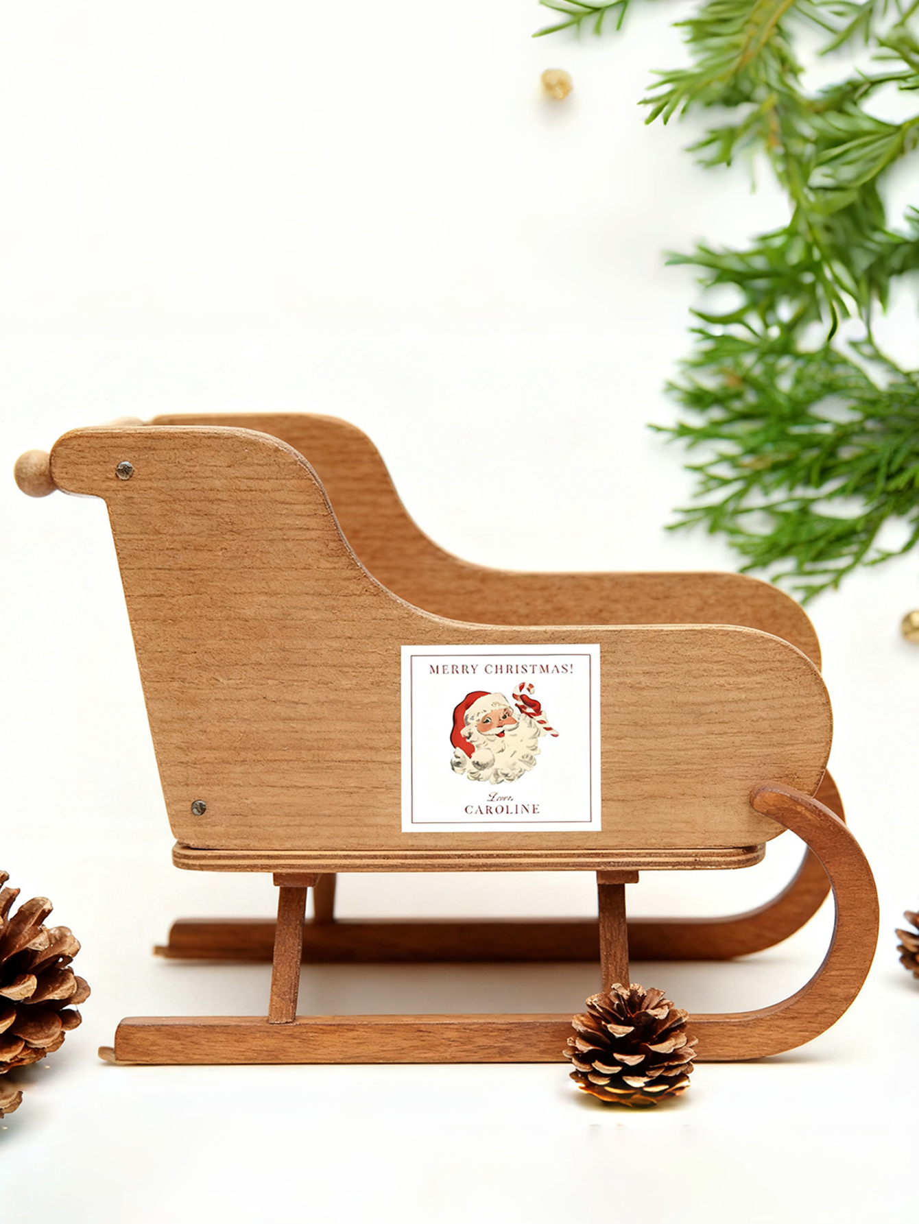 Personalized Vintage Santa Claus Stickers